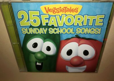 Veggie Tales CD 25 Favorite Sunday School Songs hit BIBLE Jacobs