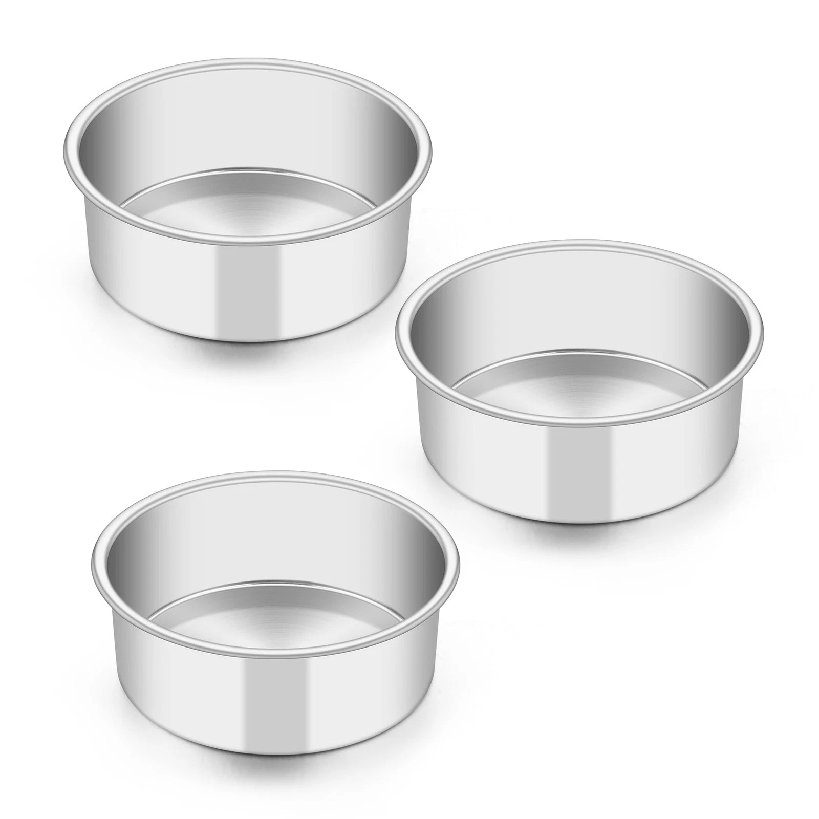 "5 Inch Cake Pan Set of 3, Stainless Steel Round Baking Pans, Dishwasher Safe"
Opens in a new window