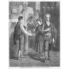 EDWIN LONG Agua Santa - Antique Print 1859