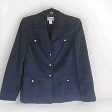 Vintage Pendleton Professional Single Breast Jacket Sz 8 Gold Button 100 Wool