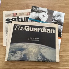 The Guardian Millenium Newspaper 1st January 2000 Saturday and Magazine vgc