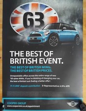 BMW Mini Cooper Oficjalny duży plakat okienny dla dealera głównego