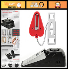 Portable Door Lock Stop Alarm Set - Dual Protection Security Kit for Travel