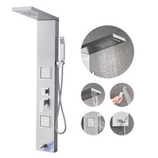 Pannello Doccia Sistema a Torre Colonna in Acciaio Inox Cascata Pioggia