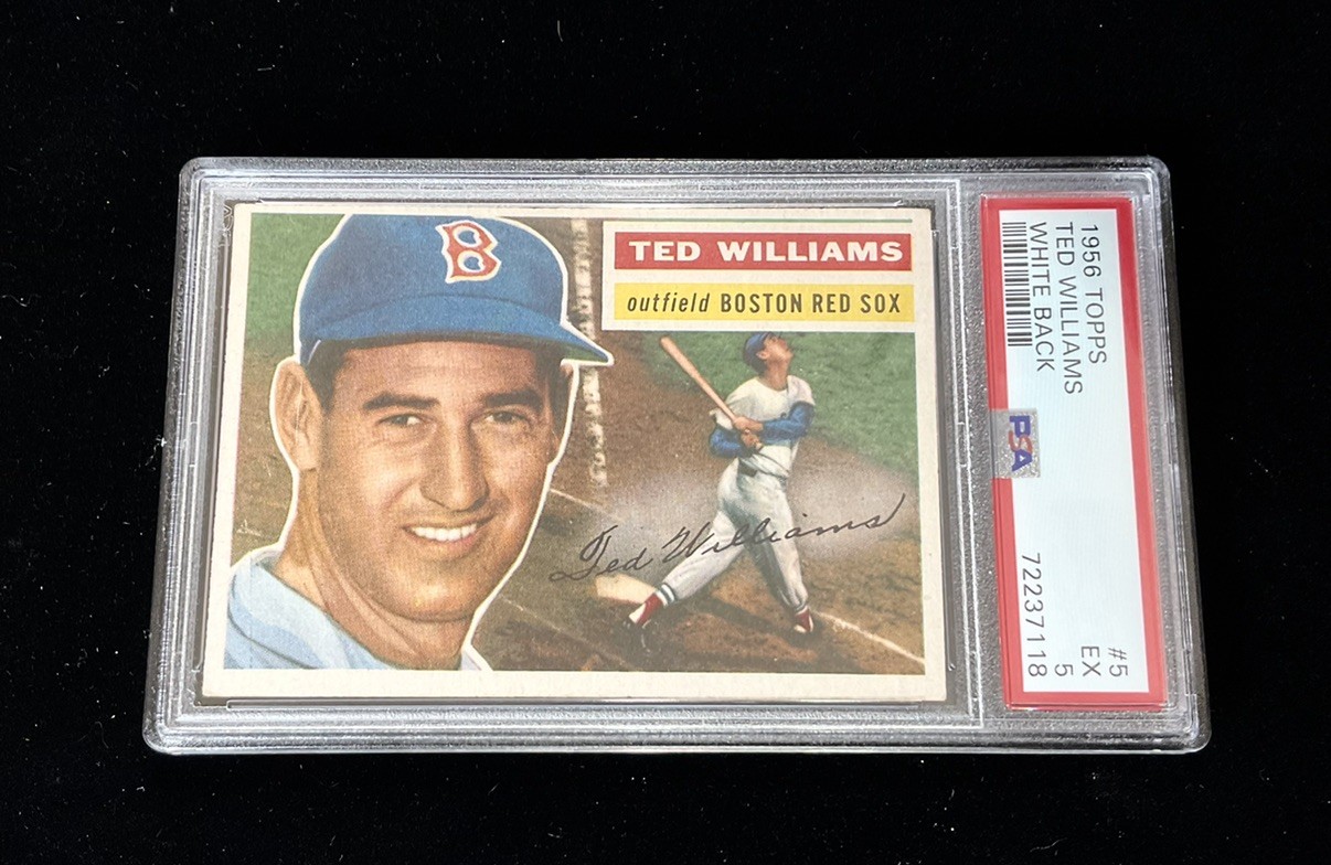 1956 Topps #5 Ted Williams White Back PSA 5 EX - Round Money Coin Shop