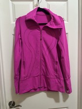 Lululemon Jacket Pink Size 6 Full Zip Thumbholes Women's Activewear Long Sleeve