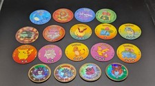 Pokemon Tazos Pogs Coins Bundle - Walkers Milk Caps Etc - Mixed Condition Good