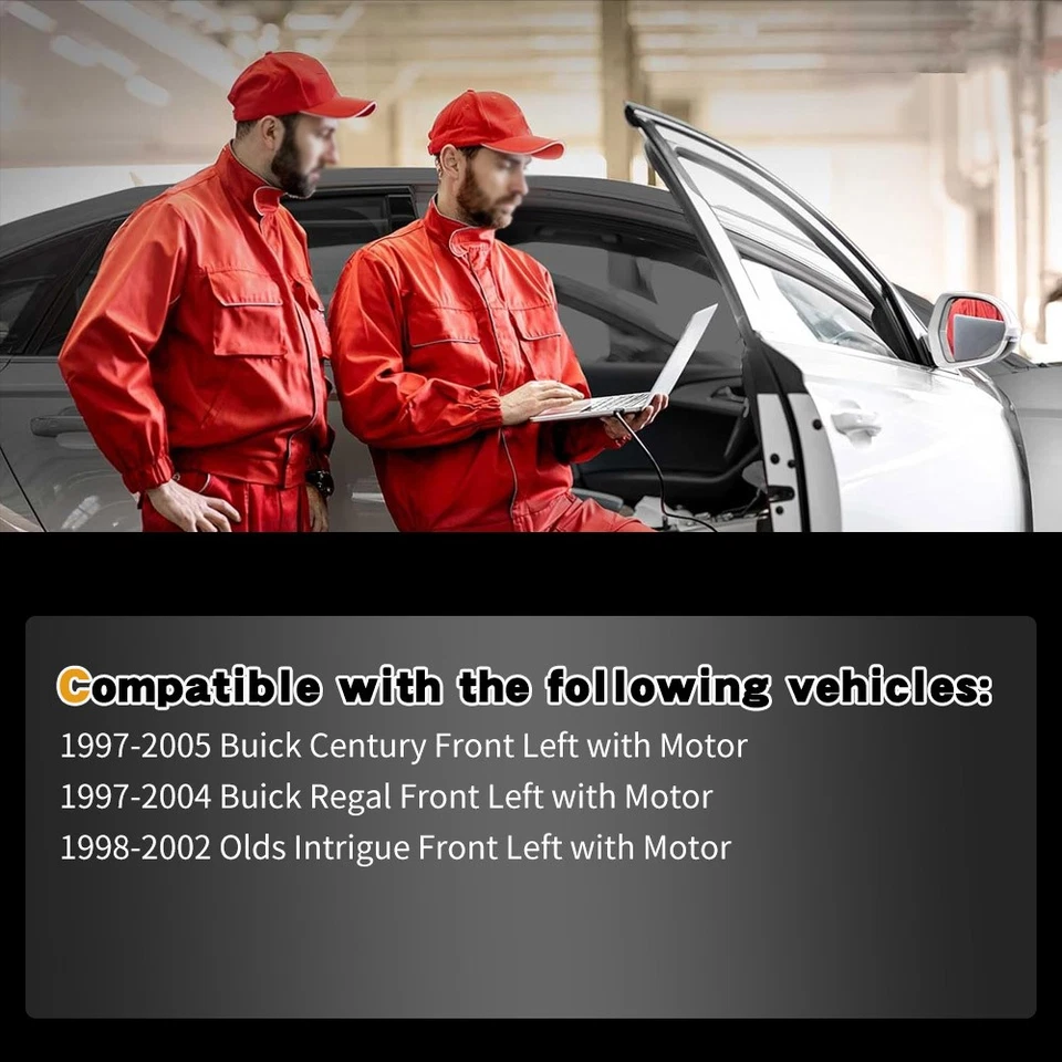 For 97-05 Buick Century Regal Front Driver Side Power Window Regulator W/ Motor - Image 3 of 4