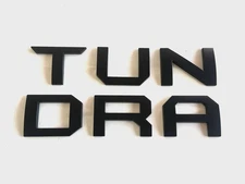 3D Raised For 2014-2021 Tundra Tailgate Insert Letters Emblem Matte Black Badge
