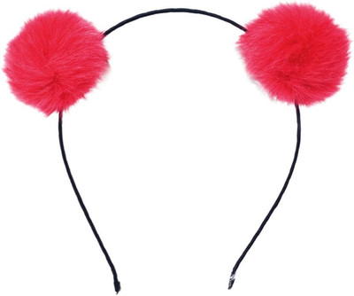 Faux Fluffy Rabbit Fur Ball Cat Ears Panda Hair Hoop Headband Xmas Party Cosplay