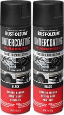 2pc Black Truck Bed Liner Trailer Coating Spray Protection Automotive Paint 15oz