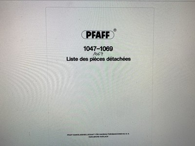 Pfaff 1069 Manual  Digital