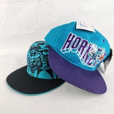 Charlotte Hornets Vintage 90'sThe G Cap Snapback NBA Hat & Newer New Era 7 3/8