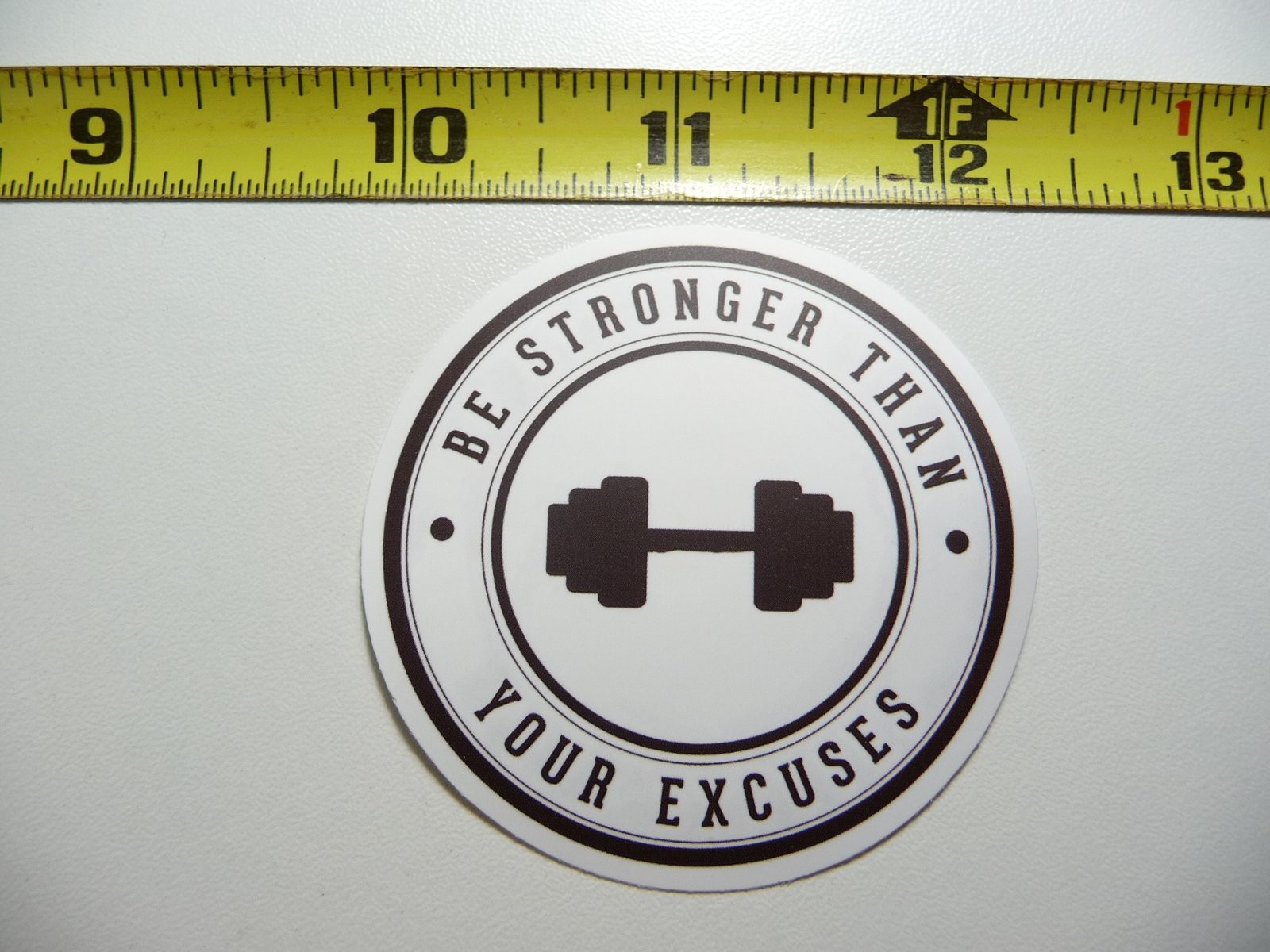 BE STRONGER THAN YOUR EXCUSES DECAL STICKER GYM WEIGHTLIFTING FITNESS EXERCISE
