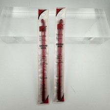 2 Vintage Metal Crochet Hooks in original store packaging Sizes H J