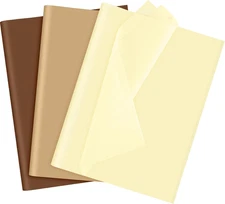 Assorted Brown Tissue Paper Set 60 Sheets Gift Wrap Paper Retro Brown 3 Colors f