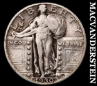 1930 Silver Standing Liberty Quarter - Scarce  Better Date  No Reserve  #i1644