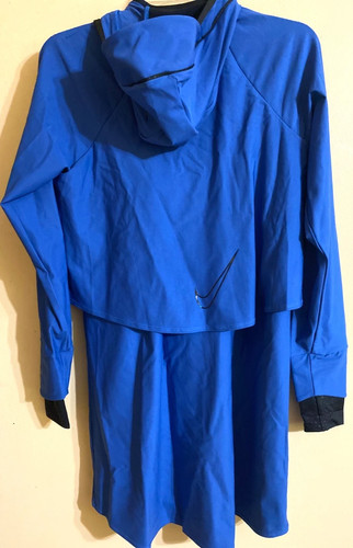 XL - Nike Swim Victory Luxe Modest Tunic Dress Swimsuit Coverup Women Blue NEW - Picture 3 of 6