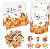 Servietten 20 StüCk Herbstdeko Windlicht 12 StüCk Holz Konfetti Tischdeko