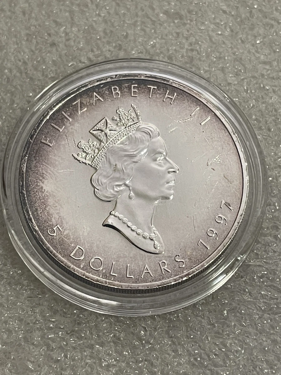 Canadian Maple Leaf Uncertified Silver Bullion Coins 1997 for sale