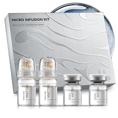 Micro Infusion System for Face   Hydrating Peptide & Hyaluronic Acid Serum Set,