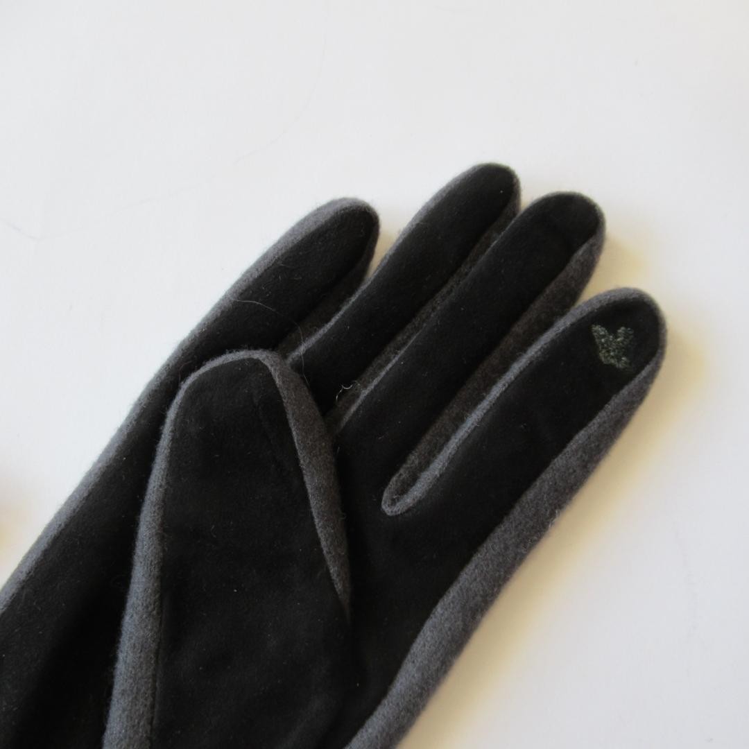 Vivienne Westwood Gloves Black Suede Sheep Leather Wool Touch