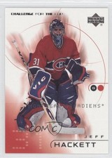 2001-02 Upper Deck Challenge for the Cup Jeff Hackett #45 0b4