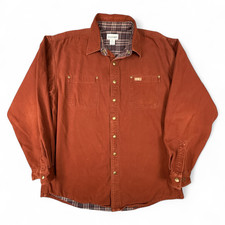 Carhartt S96CLY Flannel Lined Shirt Jacket Men's XL Tall Rust