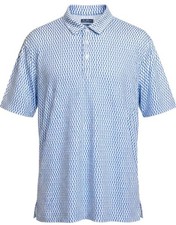 NWOT Ben Hogan Performance Golf Short Sleeve Polo Men  s XLarge Geo Blue WT5843