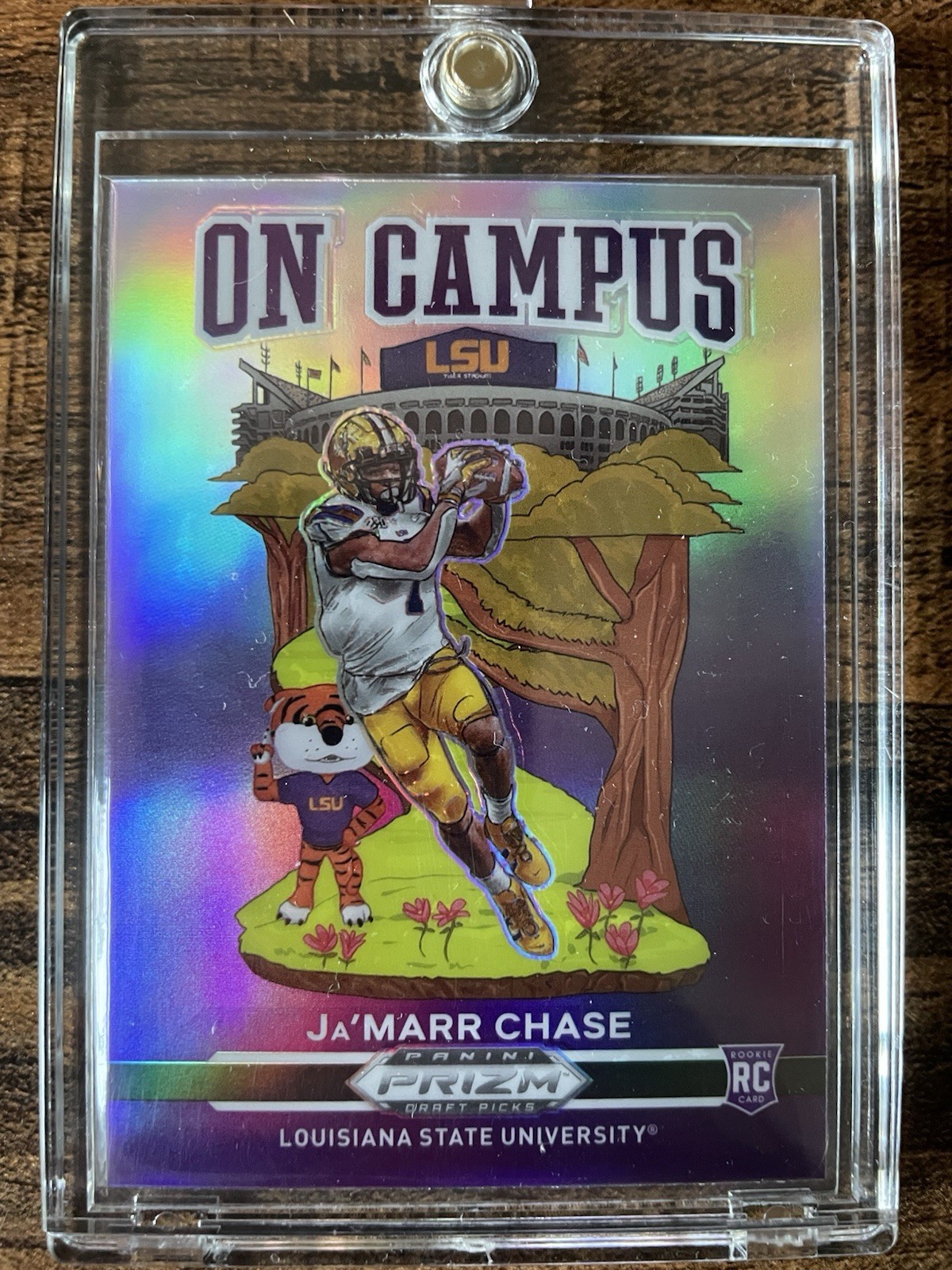2021 Panini Prizm Draft Picks Ja'Marr Chase On Campus Rookie LSU SSP Case Hit