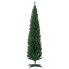 8FT Unlit Pencil Artificial Christmas Tree 618 Tips Plastic Stand