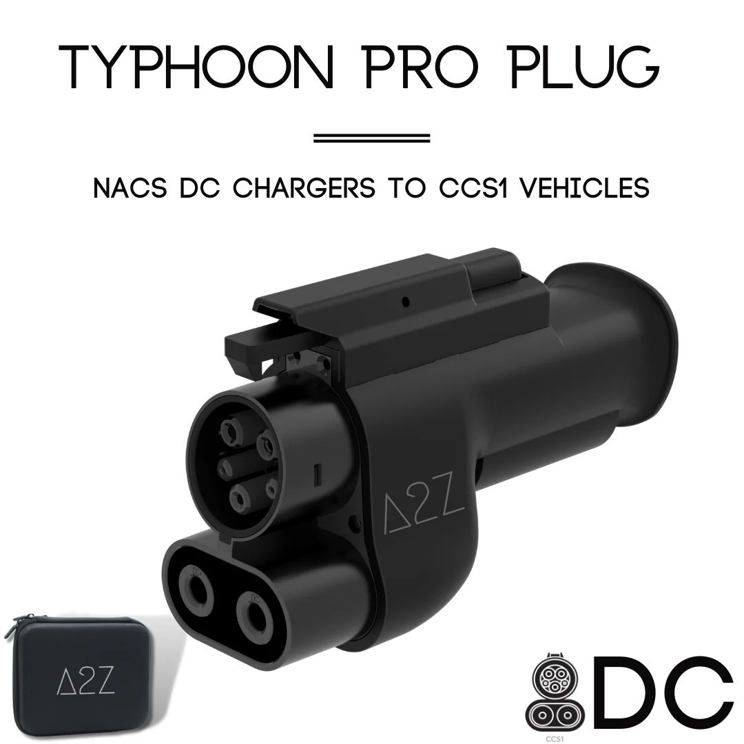 A2Z EV Typhoon Pro - NACS to CCS1 Adapter - Compatible with Tesla