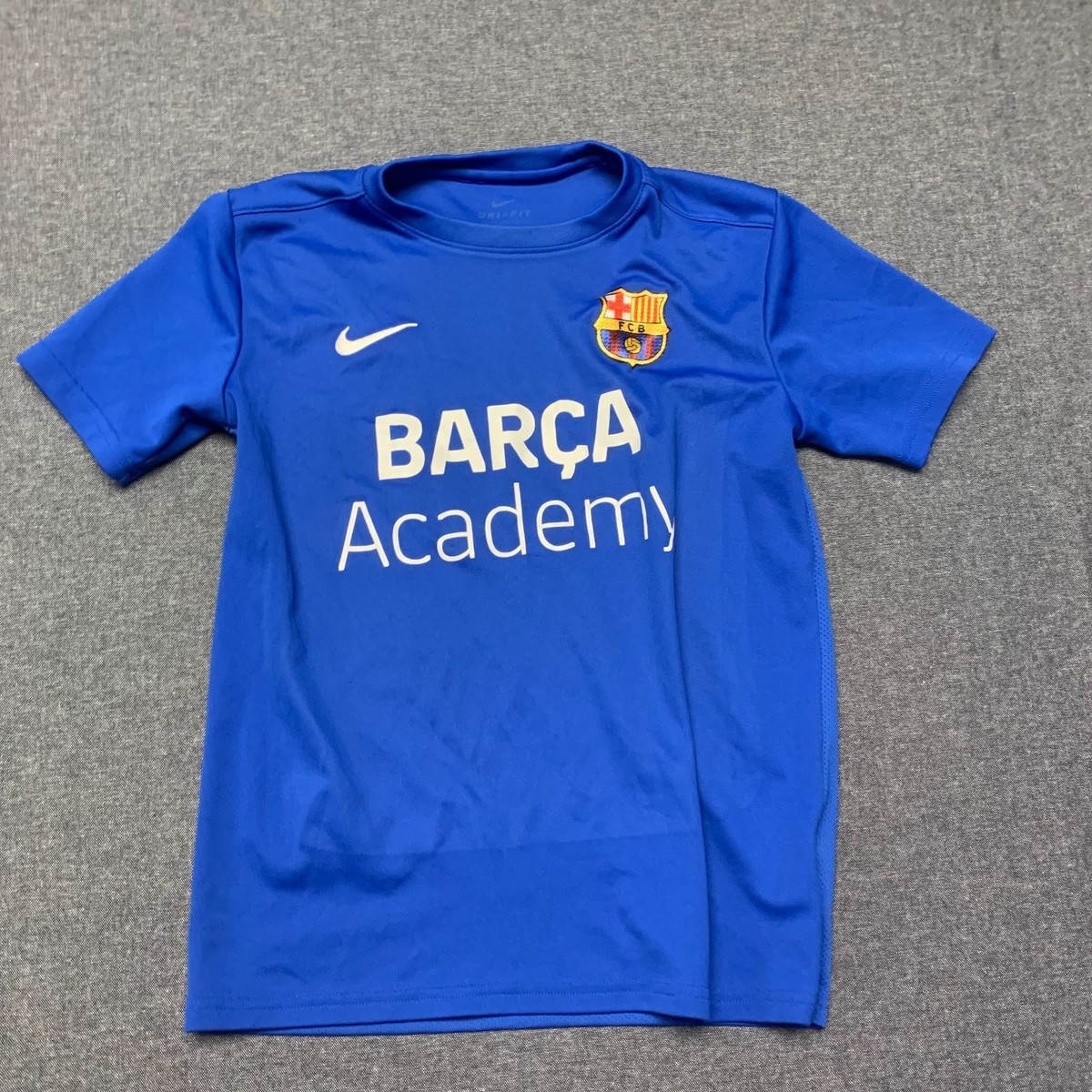FC Barcelona Nike Mサイズ シャツ Nike Dri-Fit Youth Shirt Size M Blue Barça Academy FC