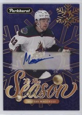 2023-24 Upper Deck Parkhurst Tis the Season Achievement Matias Maccelli Auto o4u