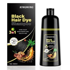 Black Hair Dye Shampoo 3 in 1 for Gray Hair, Hair Color Shampoo for Women Men...