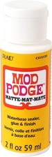 Mod Podge Matte Water Base Sealer/Glue And Finish, White, 2 oz, 3.4 x 3.4 x 10