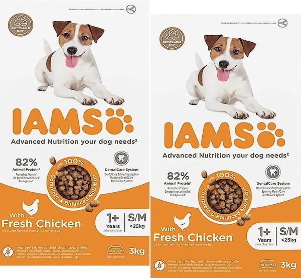 (€4,88/Kg) Iams Adult Small & Medium Advanced Nutrition (S/M) Mit Huhn 2 X 3 Kg-image