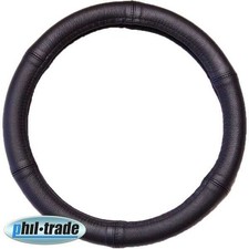 Lenkradbezug schwarz echt Leder 37 38 39 cm L...