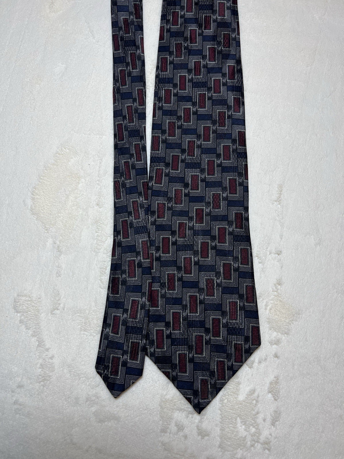 Ferrell Reed Nordstrom Mens NeckTie Blue Silk VTG Handmade Italy