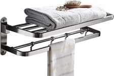 ELLO&ALLO Stainless Steel Towel Racks for Bathroom Shelf Double Towel Bar Hol...