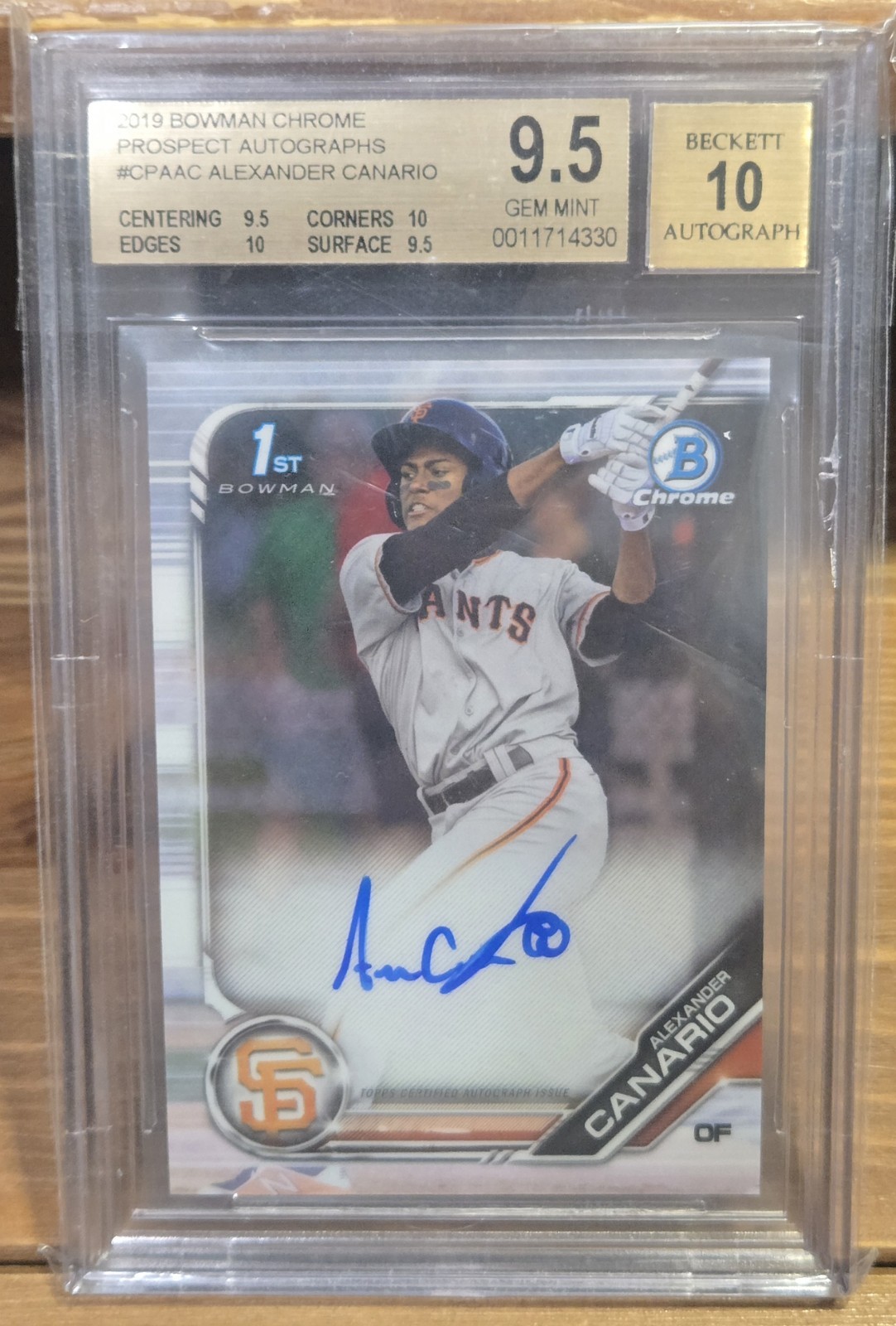 2019 ALEXANDER CANARIO 1st Bowman Chrome Auto - BGS 9.5/10 Gem Mint Pirates!!