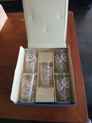 Vintage Japanese Sumo Wrestler Drinking Glasses