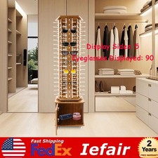 90 Pair Sunglasses Rack Display Stand Case Floor Sunglasses Display Rack 5-Sided