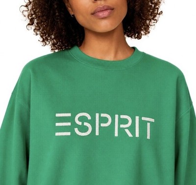 80s 90s Sz XXL Esprit Women s Green Crewneck Pullover Long Sleeve Sweatshirt