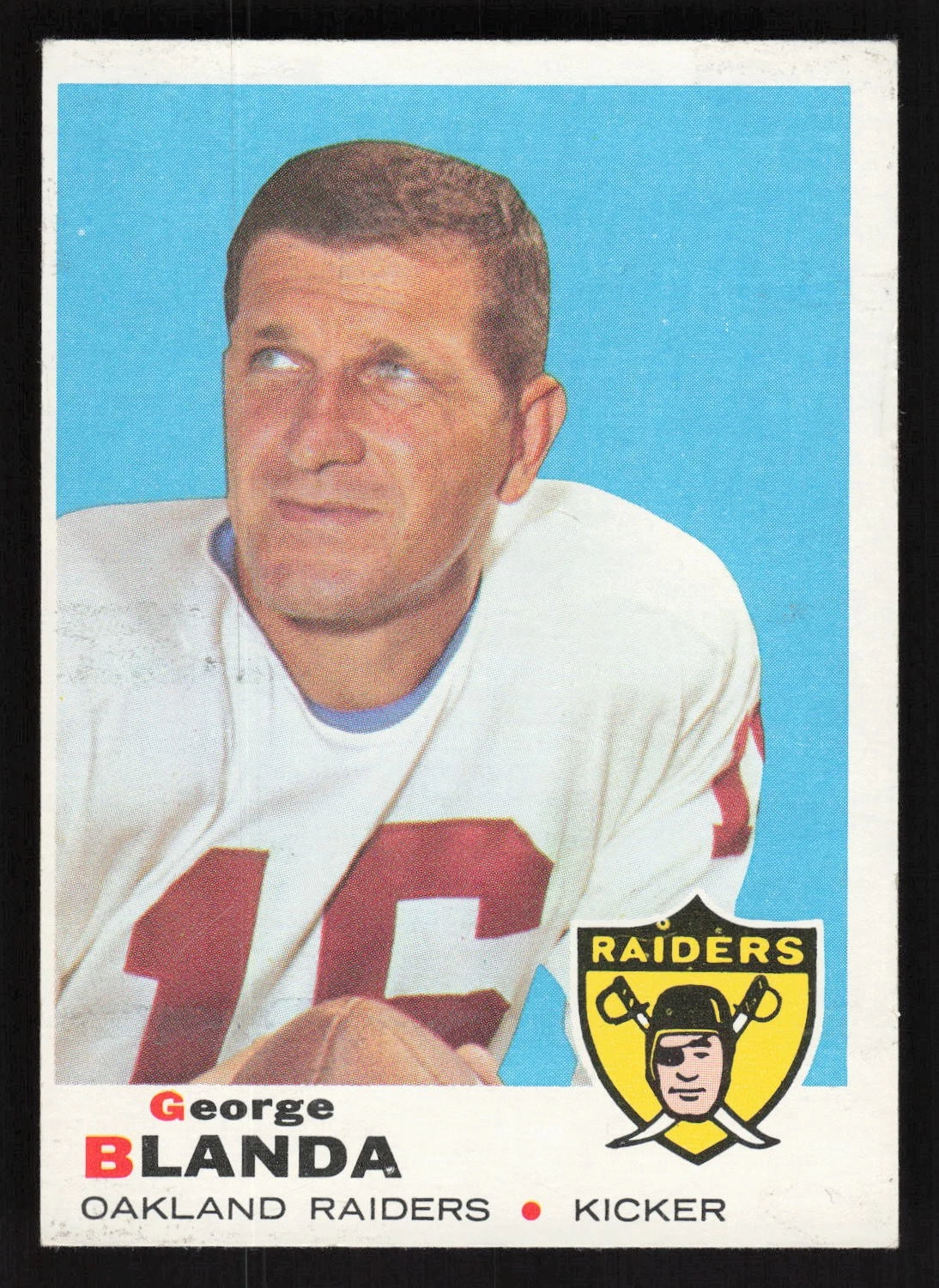 1969 Topps #232 George Blanda Card TCCCX