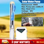 400W 3" DC Solar Water Pump Submersible Deep Bore Well Pump With MPPT Controller