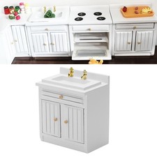 1:12 Kitchen Sink for Dolls House Dining Room Furniture Kids White