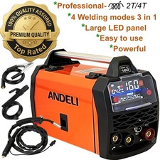 ANDELI 160A MIG Welder Gasless Synergic Inverter Lift-TIG/Stick Welding Machine