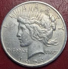 1924 Peace Silver Dollar. Better Grade. Free Shipping