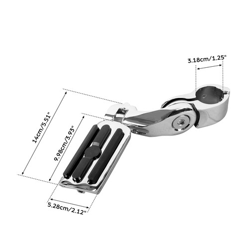 Chrome 1.25" Engine Guard Highway Foot Pegs Fit For Harley Touring Road Glide - Bild 6 von 14